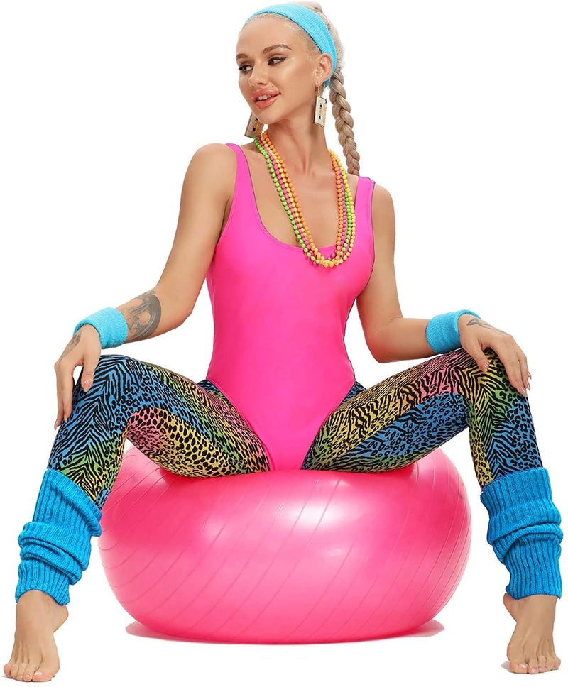 MIAIULIA Women's Retro 80s/90s Inspired High Cut Low Back One Piece Padding Swimwear Bathing Suits Hot Pink Pad M - Image 4